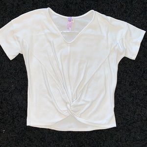 Alya white shirt sleeve top